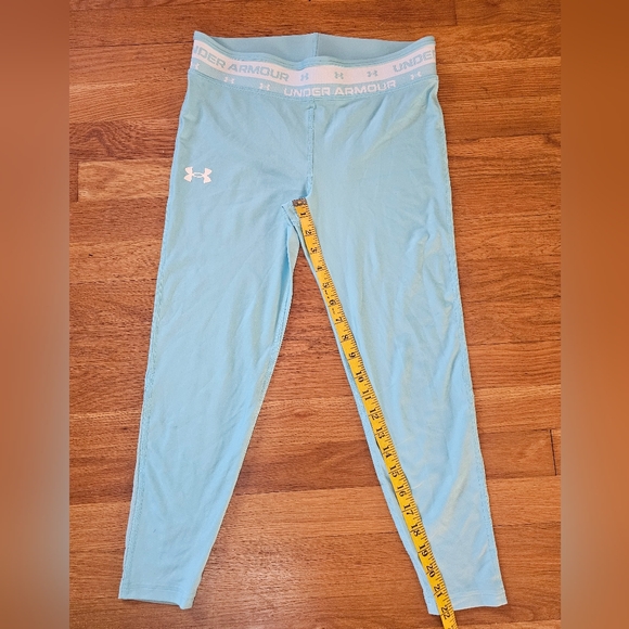 Under Armour LogoElastic Waistband Light Blue Athletic Pants Girls Youth Size XL - Picture 9 of 12